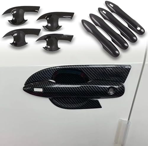 8x ABS Carbon Fiber Style Door Handle Covers For Toyota Camry 2012-2017 (No Smart Key)