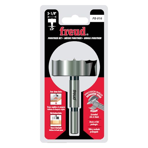 Image of Freud PB-016 Precision Shear 2-1 /8-Inch by 3 /8-Inch Shank Serrated Edge Forstner Drill Bit