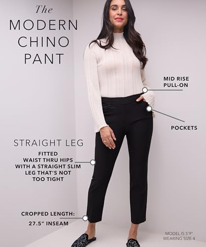 Rekucci Women's Super Stretch Millennium Straight Leg Pant with Front Pockets4