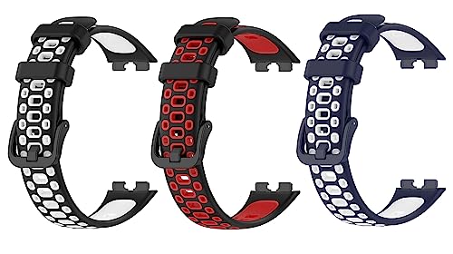 [SHEAWA] for Huawei Band 10/9/8 �o���h �����o���h 3�_�Z�b�g �x���g �V���R�� �ʋC���ɗD�� �����x���g �A�N�Z�T���[ (Type-B)