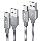 USB Type C ケーブル 【1m+0.5m 2本】eyjiew USB-C & USB-A 1m 3A急速充電 QC3.0対応 高速データ転送 iPhone Air 17 16 15 Pro Max Plus Galaxy S25 /S24 /S23 /S22 /S21、Xperia、Pixel、LG、Moto等 USB-C機種対応 車内/外出用/モバイルバッテリー/タブレット