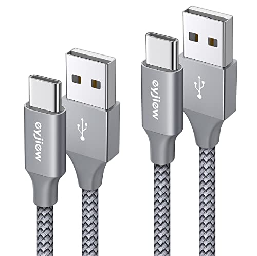 USB Type C ケーブル 【1m+0.5m 2本】eyjiew USB-C & USB-A 1m 3A急速充電 QC3.0対応 高速データ転送 iPhone Air 17 16 15 Pro Max Plus Galaxy S25 /S24 /S23 /S22 /S21、Xperia、Pixel、LG、Moto等 USB-C機種対応 車内/外出用/モバイルバッテリー/タブレット