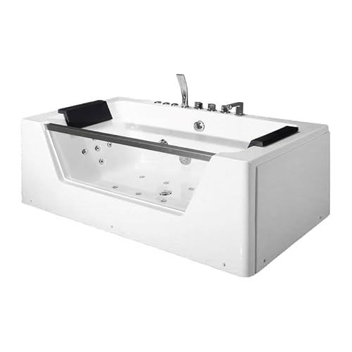 Vidalux WB35 Whirlpool & Airspa Bath with Waterfall Tap, White
