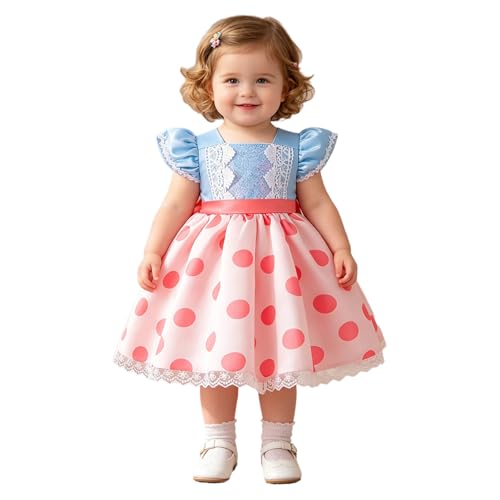 Robe Lolita Pois nourrisson pour photos anniversaire et tenues de vacances en famille