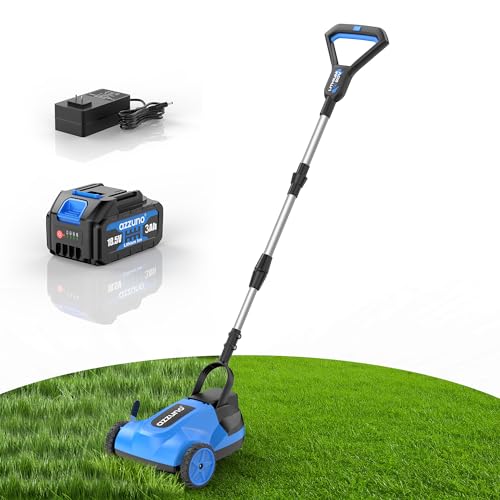AZZUNO 8.3" Cordless Lawn Mower & Weed Wacker 20V, 3.0Ah