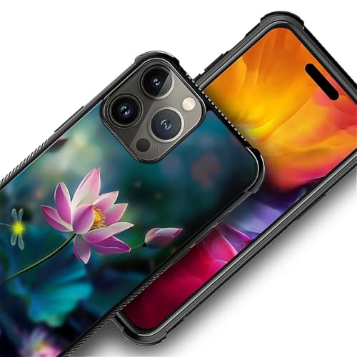 CARLOCA iPhone 16 Pro Max Case - Lotus Flower Dragonfly Design, Shockproof & Anti-Scratch Protection - image 2