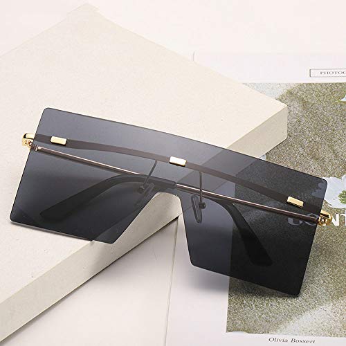 COTIA Fashion Ladies Rimless Sunglasses Brand Design Men Oversized Square Sunglasses Gradient Blue Pink Shades Glasses3