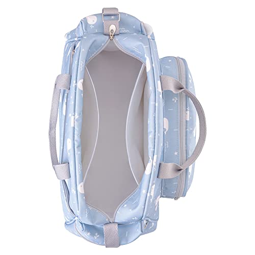 Combo com Bolsa Grande e Pequena Pirulitando Fundo do Mar Azul