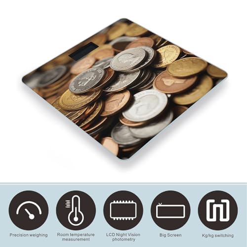 Báscula Digital de Baño con Pantalla LCD y Vidrio Templado miniatura 3