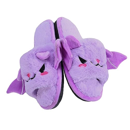 Halloween Bat Animal Slippers Soft Plush Cozy Open Toe Women Indoor or Outdoor Fuzzy Slippers Halloween Gifts For Girls Women Girlfriend3