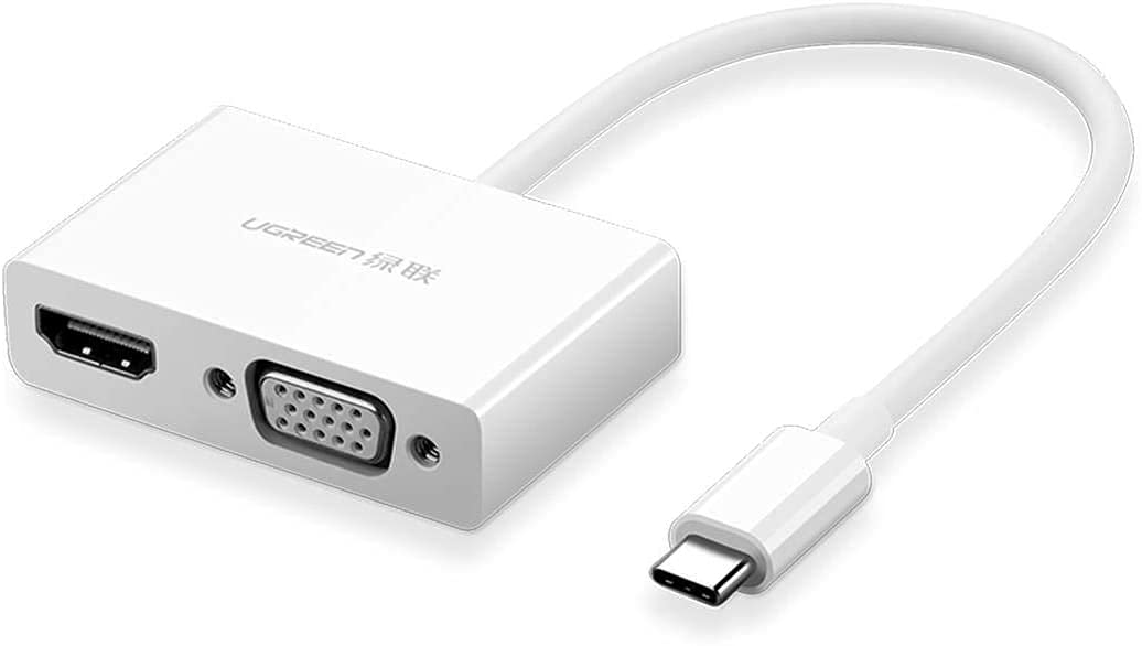 Ugreen Type-C to HDMI-VGA Dönüştürücü Adaptör Beyaz