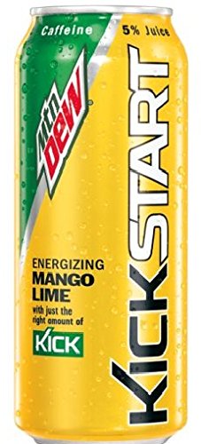 Mountain Dew Kickstart, Energizing Mango Lime, 16 fl.oz. (Pack of 16)