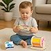 Wooden Baby Toys, 6-in-1 Newborn Learning Educational Sets Includes Mirror Spinning Drum, Rain Stick, Soft Cloth Books, Shape Sorter, Baby Roller - Christmas Birthday Gift for Boys Girls