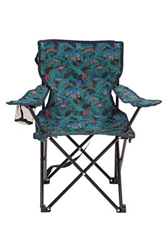 Mountain Warehouse Patterned Mini Folding Chair - Kids Camping Chair Orange