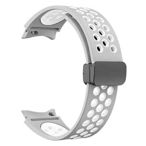 SRMVRNKNNK ���ԂȂ��o���h Fit For Samsung �Ή� Fit For Galaxy Watch 6/5/4 44mm 40mm �N���V�b�N 47mm 43mm �x���g �u���X���b�g(Silver white,Watch 6 40mm)