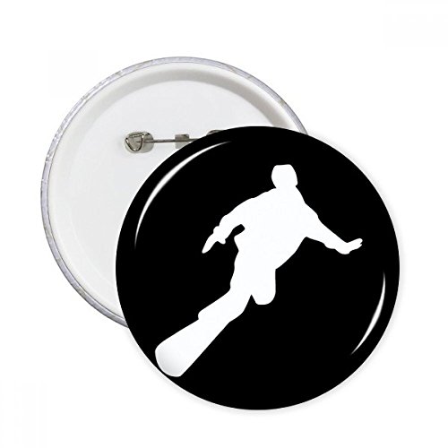 Badge planche à roulettes rond noir XL, une idée cadeau décoration vêtement unique