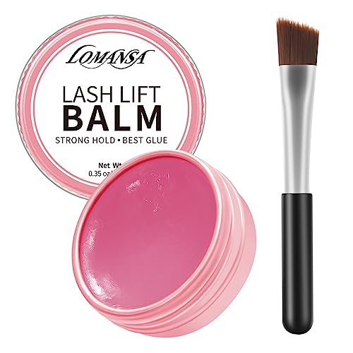 Lomansa Lash Lift Balm Lash Lift Glue Eyelash Perm Glue Strong Hold with 2 In 1 Treatment of Lifting and Nourishing Lash Lift Adhesive(Strawberry)