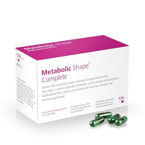 Metabolic Shape Complete. Deine tägliche Routine für Darmflora Ballaststoffe & Stoffwechsel mit Zink im Rahmen deines Gewichtsmanagements 12 Mrd. Kulturen 120 Kapseln