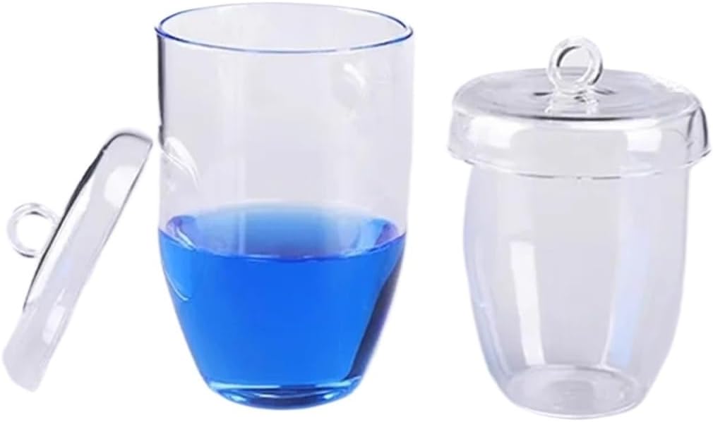 Lab 1pcs Lab Quartz Glass Crucible with Cover High Purity and High Temperature 10/20/30/50/100/150/200/250/300ml(50ml)