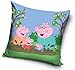 Poszewka na poduszkę z motywem świnki Peppa, poszewka na poduszkę dla dzieci, na łóżko, na sofę, z logo 40 x 40 cm, motyw bitwy błotnej
