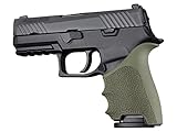 Hogue SIG Sauer P320 Compact P320C HandAll Beavertail Rubber Grip Sleeve, OD Green - 17611