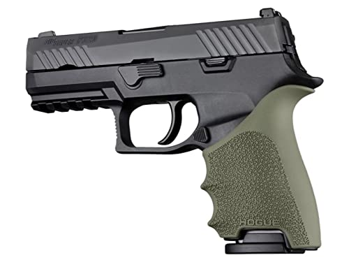 Hogue HandAll Beavertail Rubber Grip Sleeve for SIG SAUER P320 Compact P320C (OD Green)