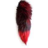 Tilepnic Real Fox Tail Fur Cosplay Toy Keychain Handbag Accessories Fluffy Fur Tail Cosplay Fox...
