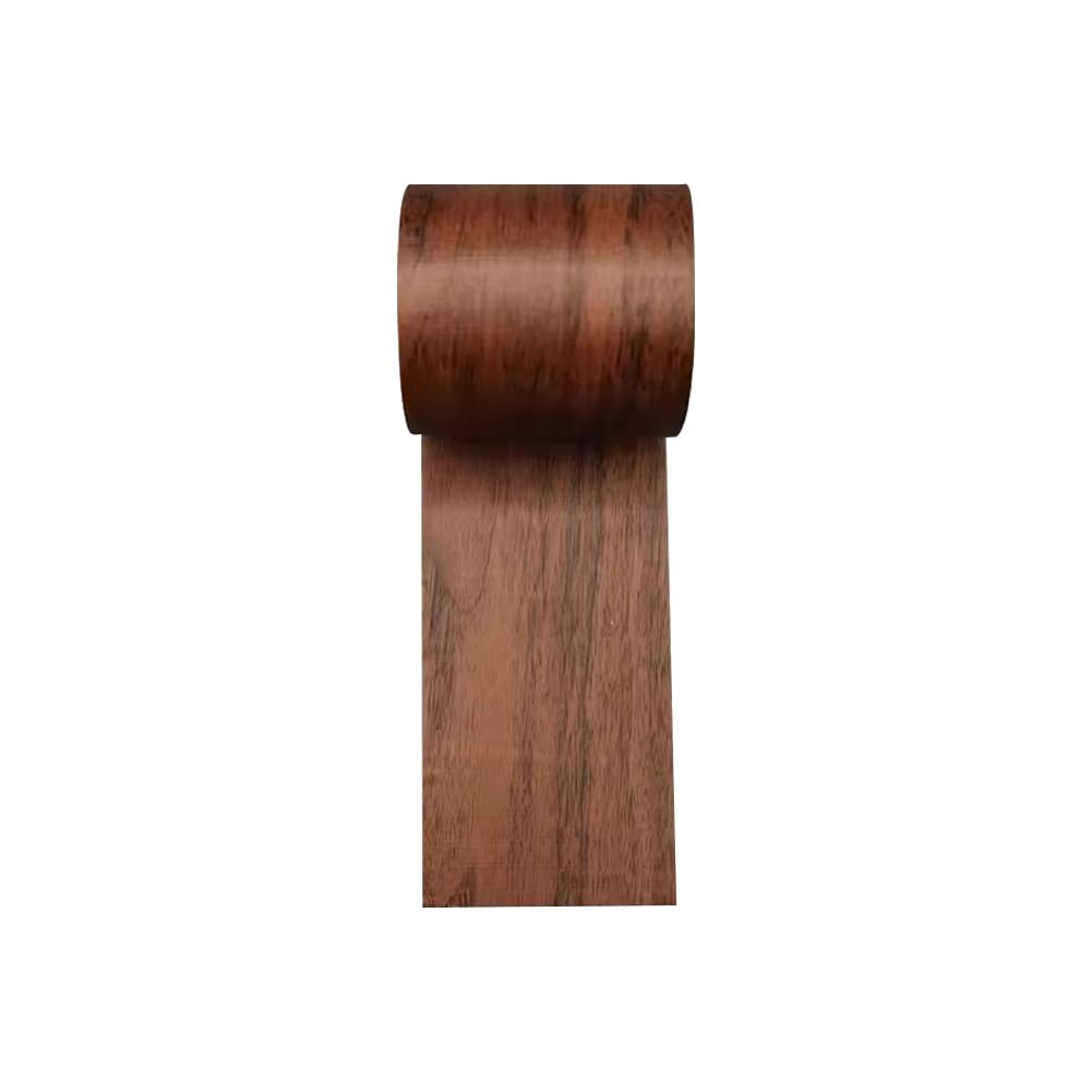 GSHLLO 5.7 cm x 4.57 m Imitation Woodgrain Duct Tape Floor Wooden Effect Tape Self Adhesive Wood Grain Tapes Realistic Wood Texture Border for Baseboards Doors Dark Brown