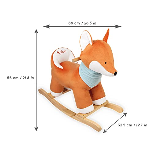 Kaloo - Les Amis - Stofftier, Fuchs Paprika als Schaukeltier, Höhe der Sitzfläche 35 cm - ab 12 Monate, K970001