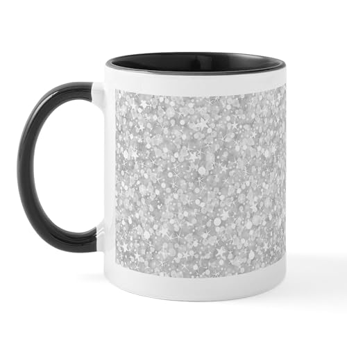 Taza de cerámica 11 oz color blanco y negro miniatura 2