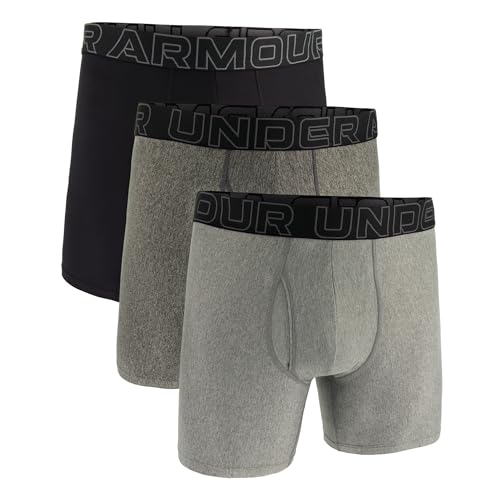 Under Armour Pack de 3 Bóxers Tech Performance para Hombre, Largo de Pierna de 15 cm – Transpirable, Absorbe la Humedad, Tacto Suave, Comodidad Todo el Día