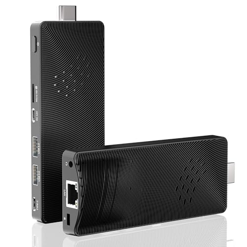 HEIGAOLAPC Fanless Mini PC Stick N4100 Compute Stick with Windows 11 Pro 4GB 64GB Micro Desktop Computer Full Functional USB-C Gigabit Ethernet WiFi 5 HDMI for Business Office Industrial IoT Home