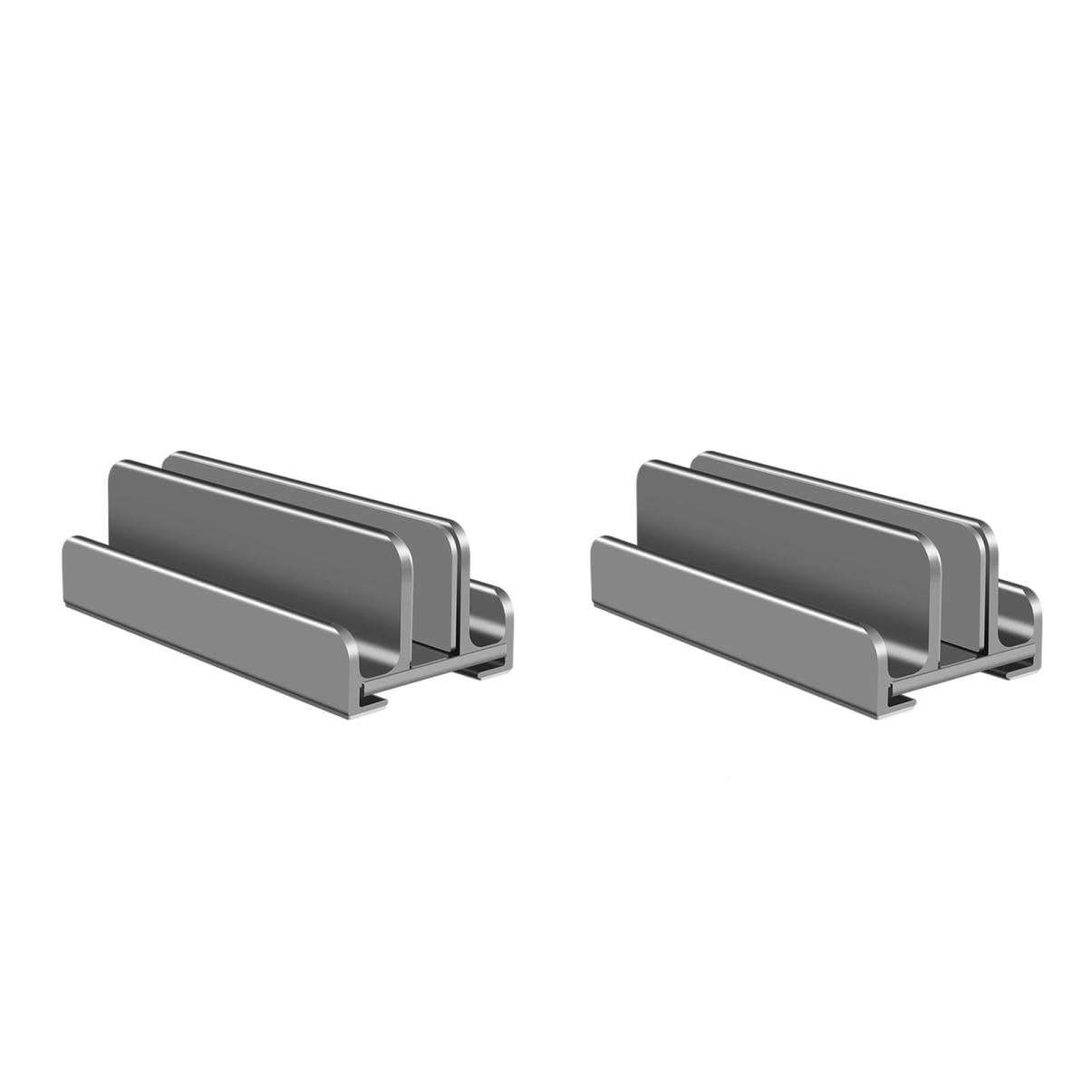 SHINEOFI 2 Piezas Soporte de Escritorio Ajustable para Tablet y Ordenador Portátil Base de Aleación y Diseño Vertical y Estable para Oficina y Hogar