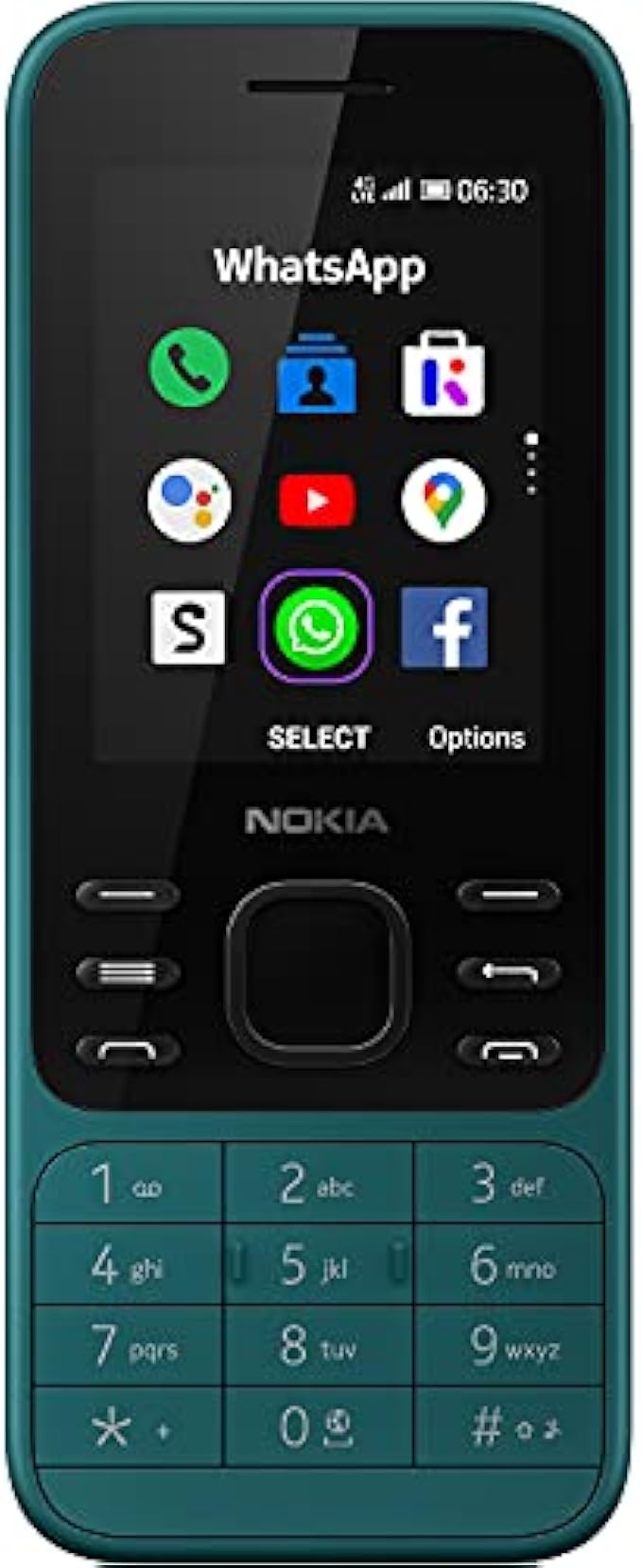 Nokia 6300 4G | Unlocked | Dual SIM | WiFi Hotspot | Social Apps | Google Maps and Assistant | Cyan Green