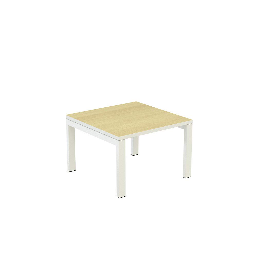 Paperflow easyDesk® side table, HxWxD 400 x 600 x 600 mm, beech finish.