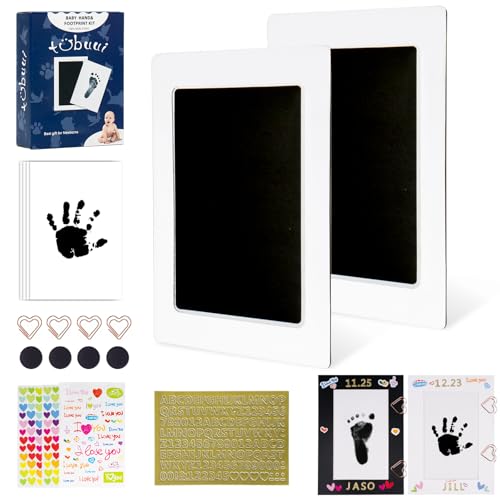 Image of Tubuui Inkless Baby Hand and Footprint Kit,Clean Touch Ink Pad for Baby Footprint Kit,No Mess Dog Paw Print Kit,DIY Footprint Ink for Baby Keepsake Gifts for Boys and Girls