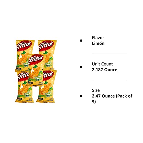 Fritos Sal Y Limón 62G (Box With 5 Bags) #TOP2