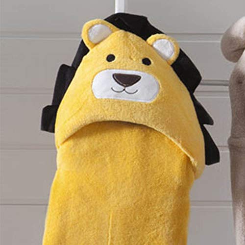 Manta Baby com Capuz de Leao Jolitex Amarelo/Preto Infantil Poliéster