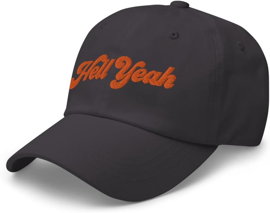 Dressed Up Mule Hell Yeah Hat Dad Cap Orange Embroidered Dad Hat Baseball Cap