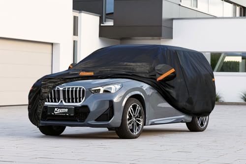 Image of Kayme 7 Layers SUV Car Cover Custom Fit for BMW X1 (2009-2025) Waterproof All Weather for Automobiles, Outdoor Full Cover Rain Sun UV Protection.