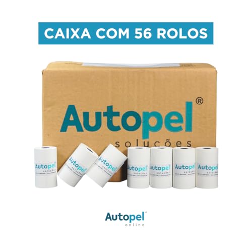 Bobina Térmica 57x20 CX Com 56 Rolos Branco P/Maquininha