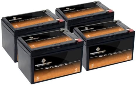 12V 12AH SLA Battery replaces cb12-12 np12-12 bp12-12 es12-12 ub12120 (4 Pack)