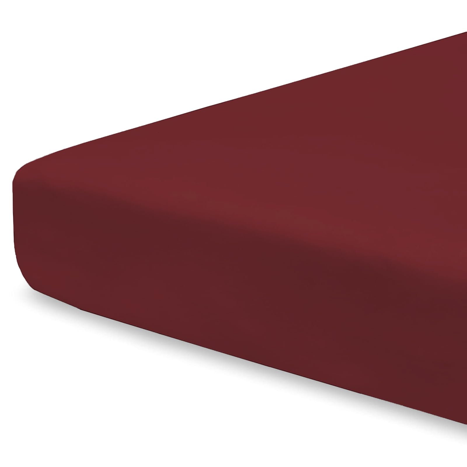 Pizuna Travel Cot Fitted Sheet 60 x 120 cm, Rio Red, 400 Thread Count 100% Long Staple Cotton Fitted Bed Sheet