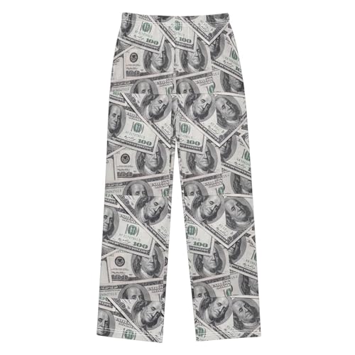 Boys' Pants Vintage Money Bills Long Bottoms Jogger Pants Elastic Waist Trousers with Pockets S-XL
