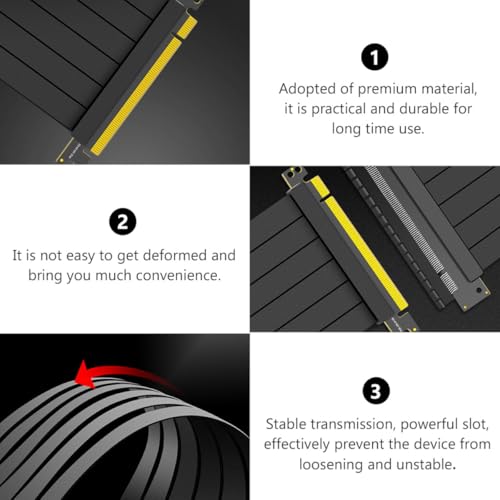 Câble extension PCI-E 3.0 Homoyoyo 90 degrés contre les faux contacts GPU - 4