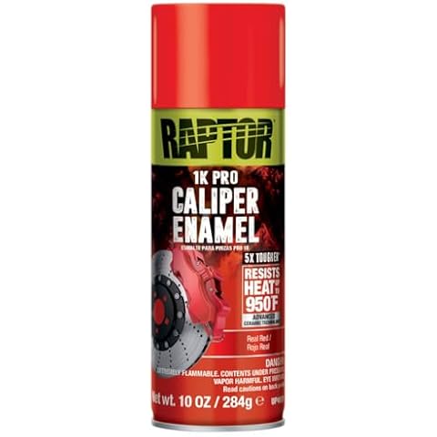 Raptor Caliper Enamel Spray, Professional Grade, Extra Tough, High Gloss Finish, Real Red Cover