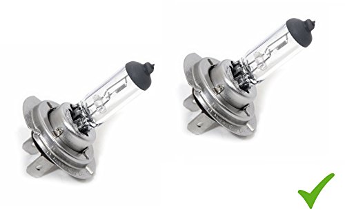 Set. (Precio Base: 5,75eur/STK) 2 x H7 12 V 55 W PX26d Bombilla incandescente Lámpara halógena de faro de proyección de coche