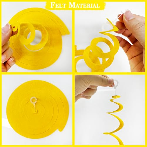 Image of 36 Pcs Fall Hanging Swirl Decorations Brown Burgundy Orange Yellow Felt Swirl Streamer Spiral Ceiling Decorations Garland for Autumn Thanksgiving Harvest Birthday Wedding Bridal Shower Party Supplies