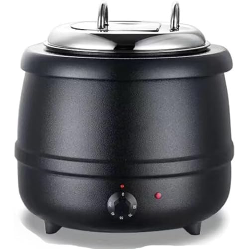 EnergyDeer 食品用スープポット保温器、業務用電気式スープポット温度調節、レストランや大人数に最適 (10L (304 ライナー),K色)