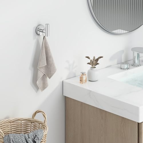 Image of Angle Simple Bathroom Towel Hook Polished Chrome, Hand Towel Holder